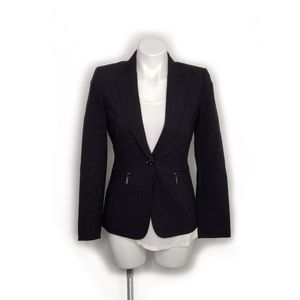 Tahari Arthur Levine Black Pinstripe Blazer